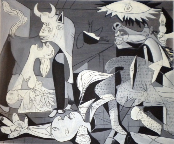 store falso d'autore Guernica + TELAIO IN LEGNO di Pablo Picasso
